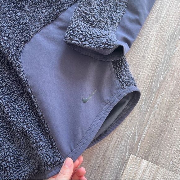 Nike blue Sherpa hoodie pullover women’s size XS - Picture 5 of 6